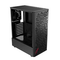 XPG Valor AIR compacte midi-tower-ATX-pc-behuizing (magnetisch MESH frontpaneel met streamline carving-patroon ontwerp, afneembaar stoffilter, 4 x 120 mm ventilator geïnstalleerd, zwart)