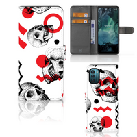 Telefoonhoesje met Naam Nokia G11 | G21 Skull Red