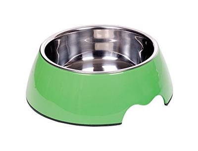 Nobby Melamine/RVS Hondenschaal, 22 x 7,5 cm, Groen