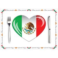 Mexicaanse placemats van papier 10 stuks   -