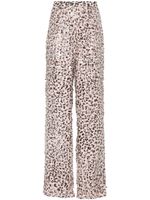 STYLAND pantalon droit à ornements de sequins - Rose - thumbnail