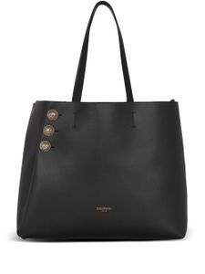 Balmain sac cabas Emblème en cuir - Noir