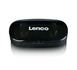 Lenco EPB-410BL In Ear oordopjes Bluetooth Zwart Headset, Bestand tegen zweet, Waterbestendig