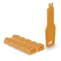 Lindy RJ45-poortsloten (10 stuks) met sleutel, oranje