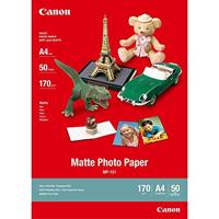 Canon Fotopapier MP-101 mat wit - (DIN A4 50 vellen) voor inkjetprinter - PIXMA printer (170 g/m²), 242ZF37