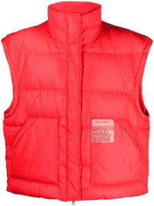 MONOCHROME gilet matelassé à imprimé géométrique - Rouge