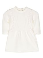 Michael Kors Kids robe en maille à logo brodé - Blanc