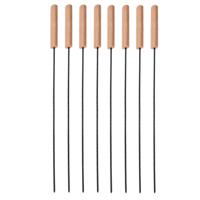 BBQ spiezen - 8x stuks - metaal - 48 cm - vleespennen voor vlees - barbecue accessoires - thumbnail