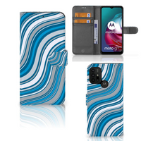 Motorola Moto G10 | G20 | G30 Telefoon Hoesje Waves Blue - thumbnail