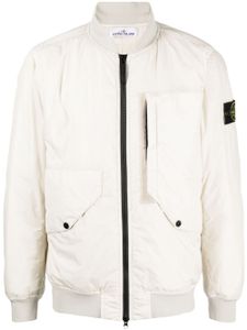 Stone Island gilet matelassé à patch Compass - Blanc