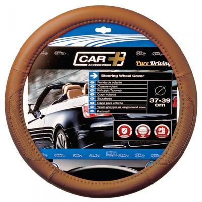 Car Plus stuurhoes Aero universeel PVC bruin 37 39 cm