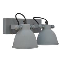 Urban Interiors Industrial Double Wandlamp Grijs - Stelbaar - 16x28x14