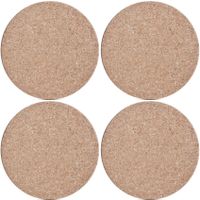 5x Kurken pannenonderzetters rond lichtbruin 26 x 1 cm