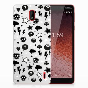 Silicone Back Case Nokia 1 Plus Silver Punk