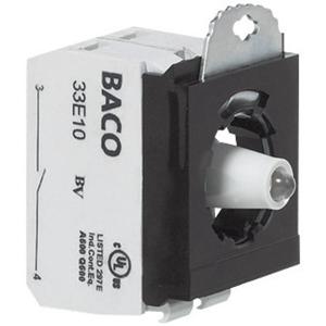 BACO 333ERARL11 Contactelement, LED-element Met bevestigingsadapter 1x NC, 1x NO Rood Moment 24 V 1 stuk(s)