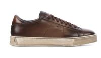 Santoni Heren Sneakers in Leder (Bruin)
