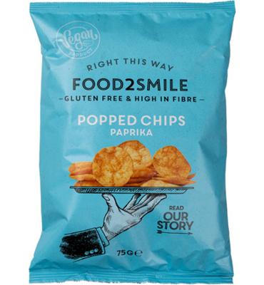 Food2smile Food2smile Popped Chips Paprika Glutenvrij Lactosevrij (75g) Food2smile Food2smile Popped Chips Paprika Glutenvrij Lactosevrij (75g)