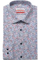 Marvelis Modern Fit Overhemd rood/blauw, Motief