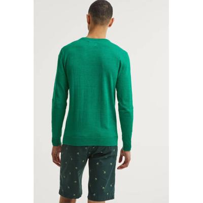 Petrol Industries gemêleerde fijngebreide trui groen