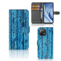 Xiaomi 11 Lite 5G NE | Mi 11 Lite Book Style Case Wood Blue - thumbnail