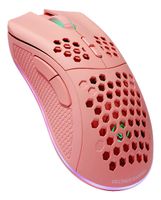 DELTACO GAMING PM80 Gaming-muis Radiografisch Optisch Pink 7 Toetsen 4800 dpi Verlicht, Oplaadbaar - thumbnail