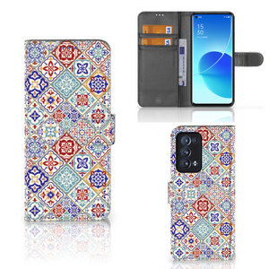 OPPO Reno 6 Pro Plus 5G Bookcase Tiles Color