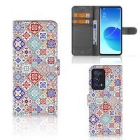 OPPO Reno 6 Pro Plus 5G Bookcase Tiles Color - thumbnail