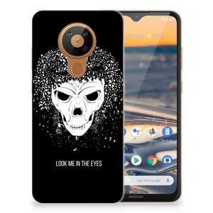 Silicone Back Case Nokia 5.3 Skull Hair