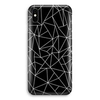 Geometrische lijnen wit: iPhone X Volledig Geprint Hoesje - thumbnail