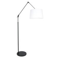 Steinhauer Verstelbare schemerlamp Prestige Chic 35cm zwart met effen wit 8183ZW