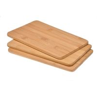 Set van 9x houten bamboe snijplanken / broodplanken 22 x 14 cm