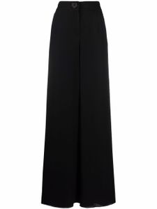 Moschino pantalon évasé à taille haute - Noir