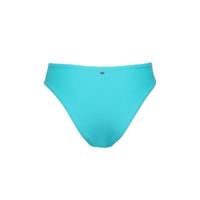 Seafolly high leg bikinibroekje met rib structuur turquoise
