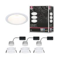 Paulmann 94870 LED inbouwlamp 3-step-dim Cole basisset set van 3 IP44 rond 88mm Coin 3x6W 3x470lm 230V 2700K wit