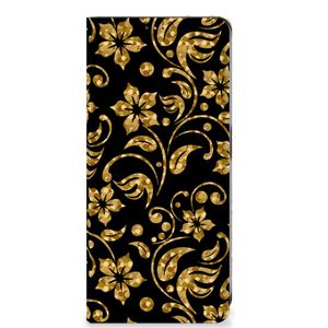 OnePlus Nord CE 3 Lite Smart Cover Gouden Bloemen