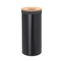 Brabantia wasbox - met kurken deksel - 35 liter - matt black