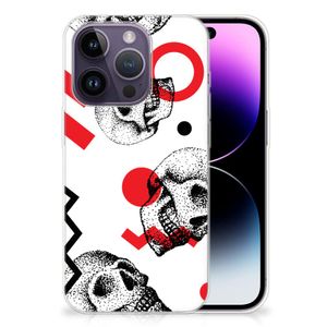 Silicone Back Case Apple iPhone 14 Pro Skull Red