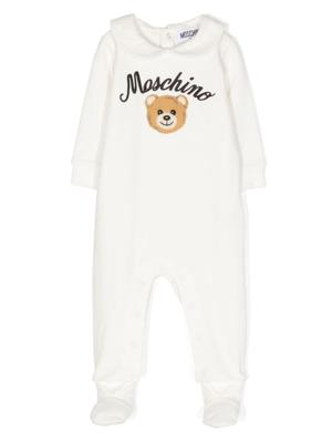 Moschino Kids Romper met teddybeerprint - Beige