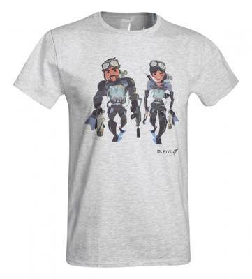 D.Five T-shirt Navy Seals Team Couple heren katoen grijs D.Five T-shirt Navy Seals Team Couple heren katoen grijs