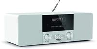 TechniSat Digitradio 4 Stereo DAB Radio (Dab+, Fm, Bluetooth, Hoofdtelefoonaansluiting, Aux-Ingang, Wekker, Oled-Display, 20 Watt Rms, Elac Luidspreker) Wit