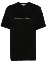 Stella McCartney t-shirt en coton à logo imprimé - Noir