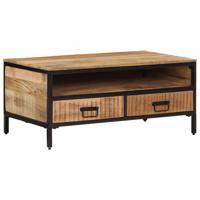 Salontafel 90x50x30 cm massief ruw mangohout - thumbnail