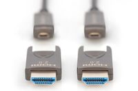 Digitus AK-330127-100-S HDMI-kabel HDMI Aansluitkabel HDMI-A-stekker 10 m Zwart 4K UHD, Afgeschermd (drievoudig), Flexibel, Afscherming totaal, Afgeschermd, - thumbnail