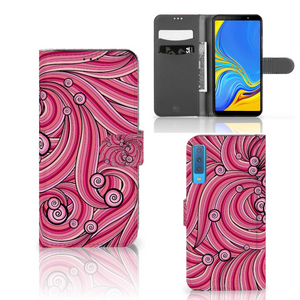 Samsung Galaxy A7 (2018) Hoesje Swirl Pink