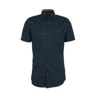 PME Legend slim fit overhemd met all over print donkerblauw