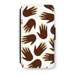 Hands dark: iPhone X Flip Hoesje