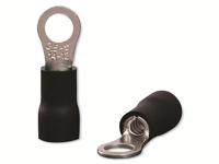 Quadrios 22C452 ringkabelschoen, doorsnede (max.)=4,0 mm², gat-Ø=5,3 mm, deels geïsoleerd, zwart, 1 set