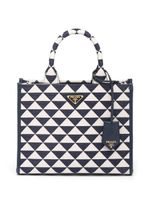 Prada petit sac Symbole en jacquard - Bleu