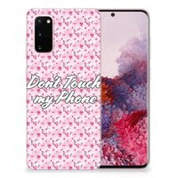 Samsung Galaxy S20 Silicone-hoesje Flowers Pink DTMP