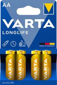 Varta LONGLIFE AA Bli 4 AA batterij (penlite) Alkaline 2800 mAh 1.5 V 4 stuk(s)